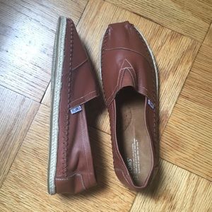 Toms Congnac Leather Shoe for Men